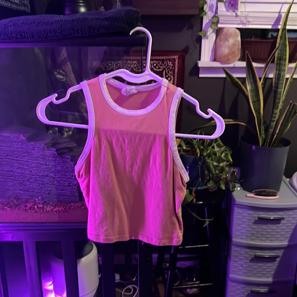 peach crop top extra small